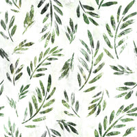 Papier peint botanique rustique à feuilles vertes