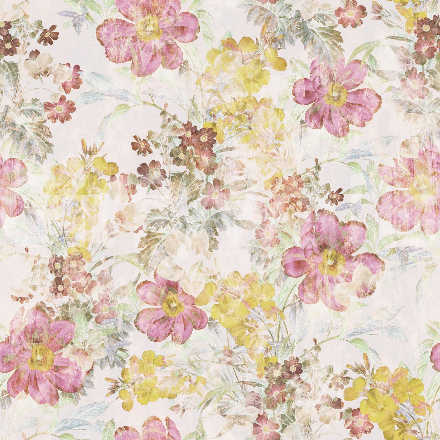 Vintage pastelblomstret engtapet
