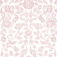 Soft Blush Botanical Textile Print Wallpaper⁠