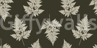 Minimalist Woodland Leaf Motif Wallpaper⁠