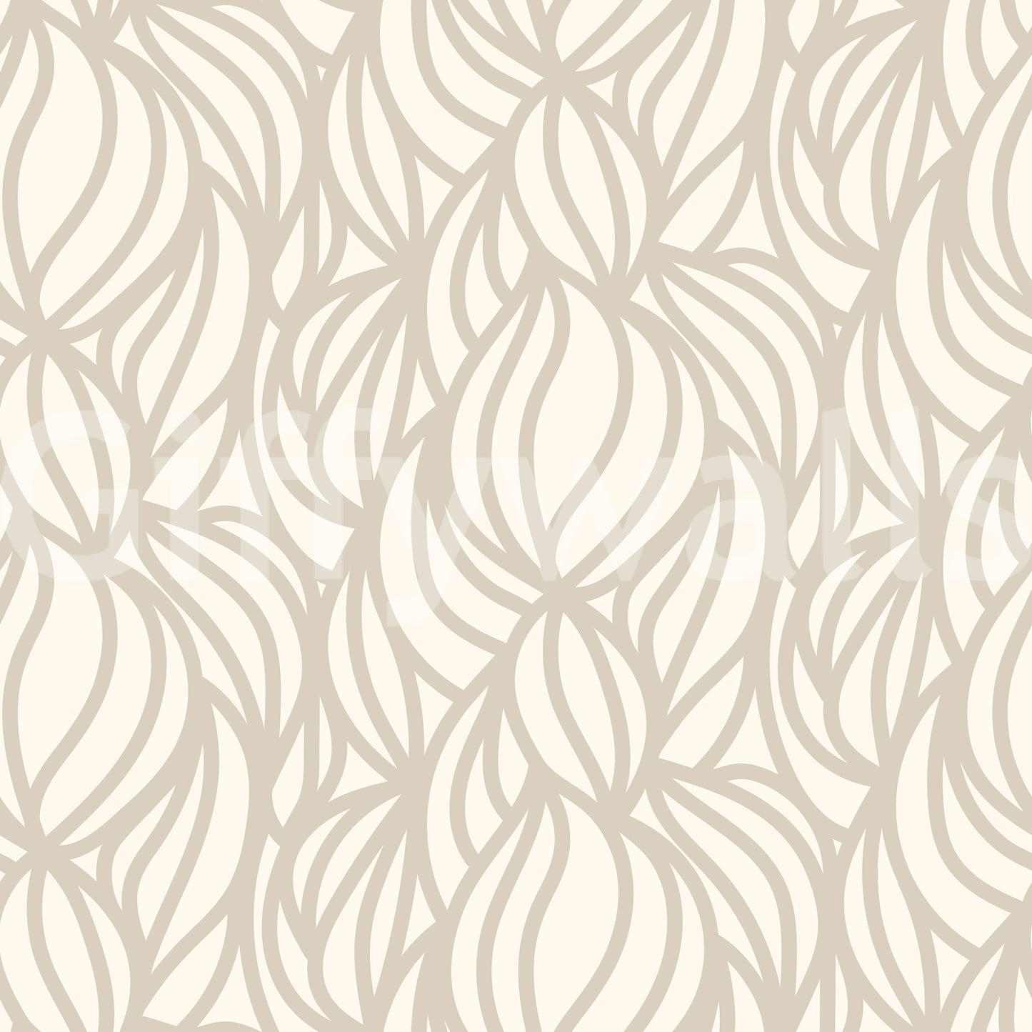 Cream Swirl Geometric Wallpaper⁠