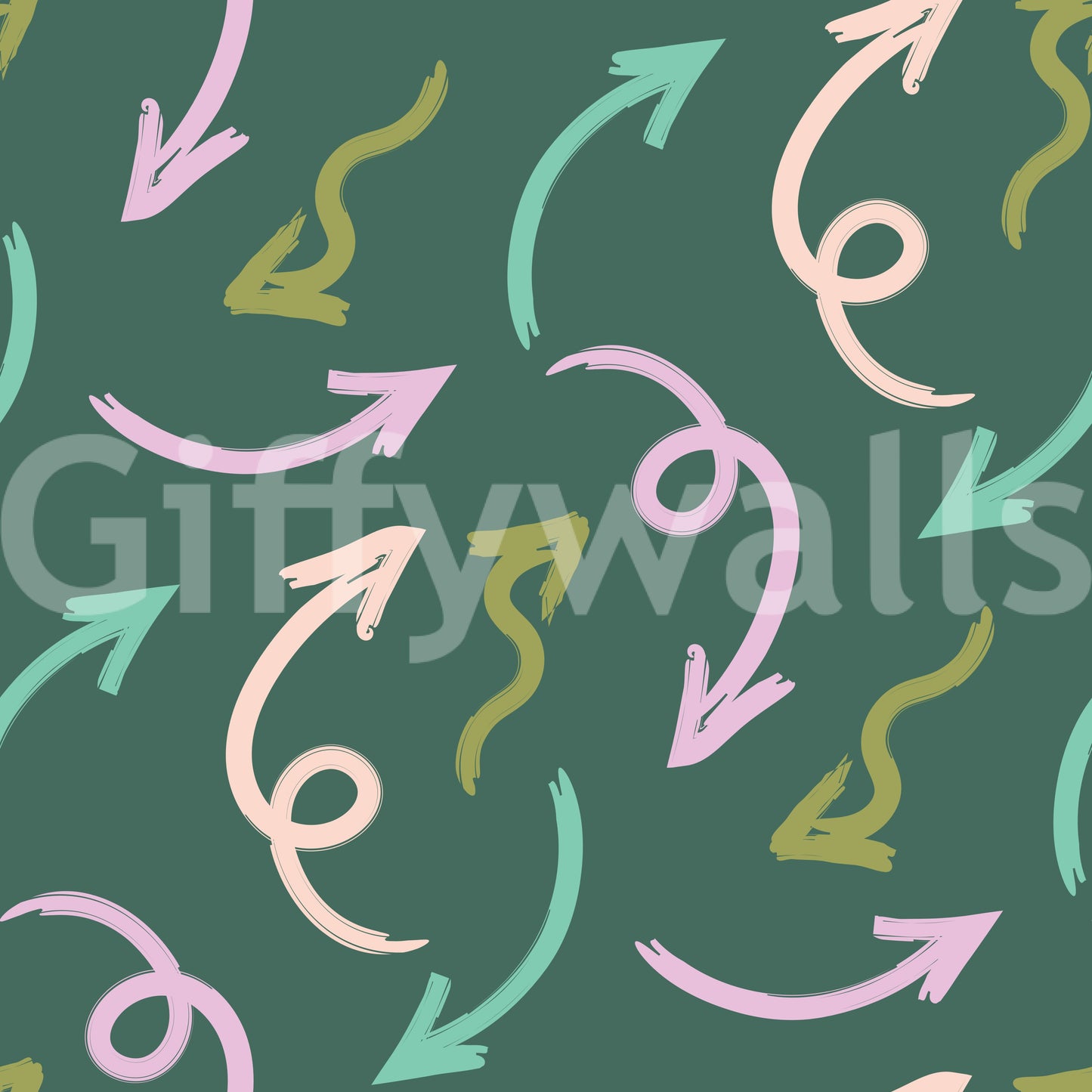 Modern Pastel Arrow Trail Wallpaper⁠