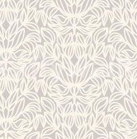 Minimalist Botanical Damask Wallpaper⁠