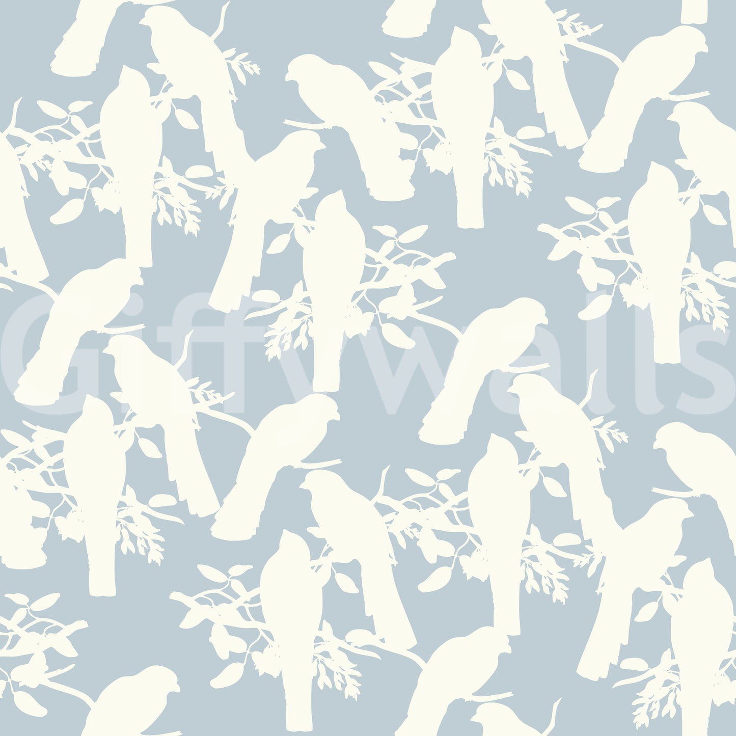 Minimalist Bird Branch Illustration Wallpaper⁠