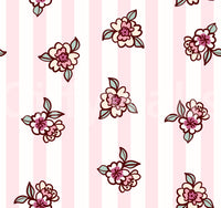 Soft Pink Blossom Stripe Wallpaper⁠