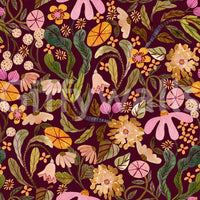 Vintage-Botanischer-Twilight-Tapetenaufdruck