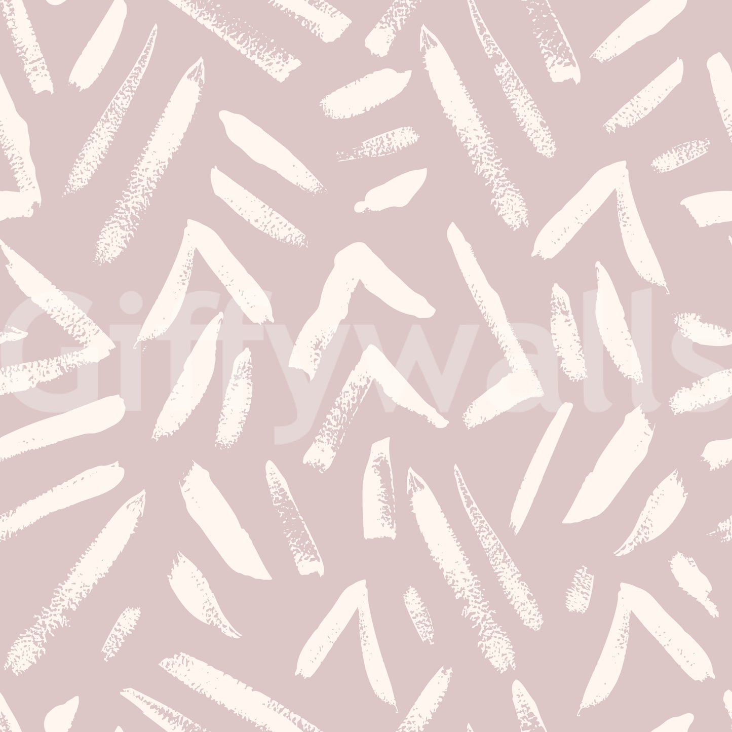 Abstrakt tapet med penselstrøg i creme og blush