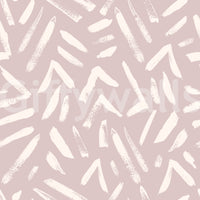 Abstrakt tapet med penselstrøg i creme og blush