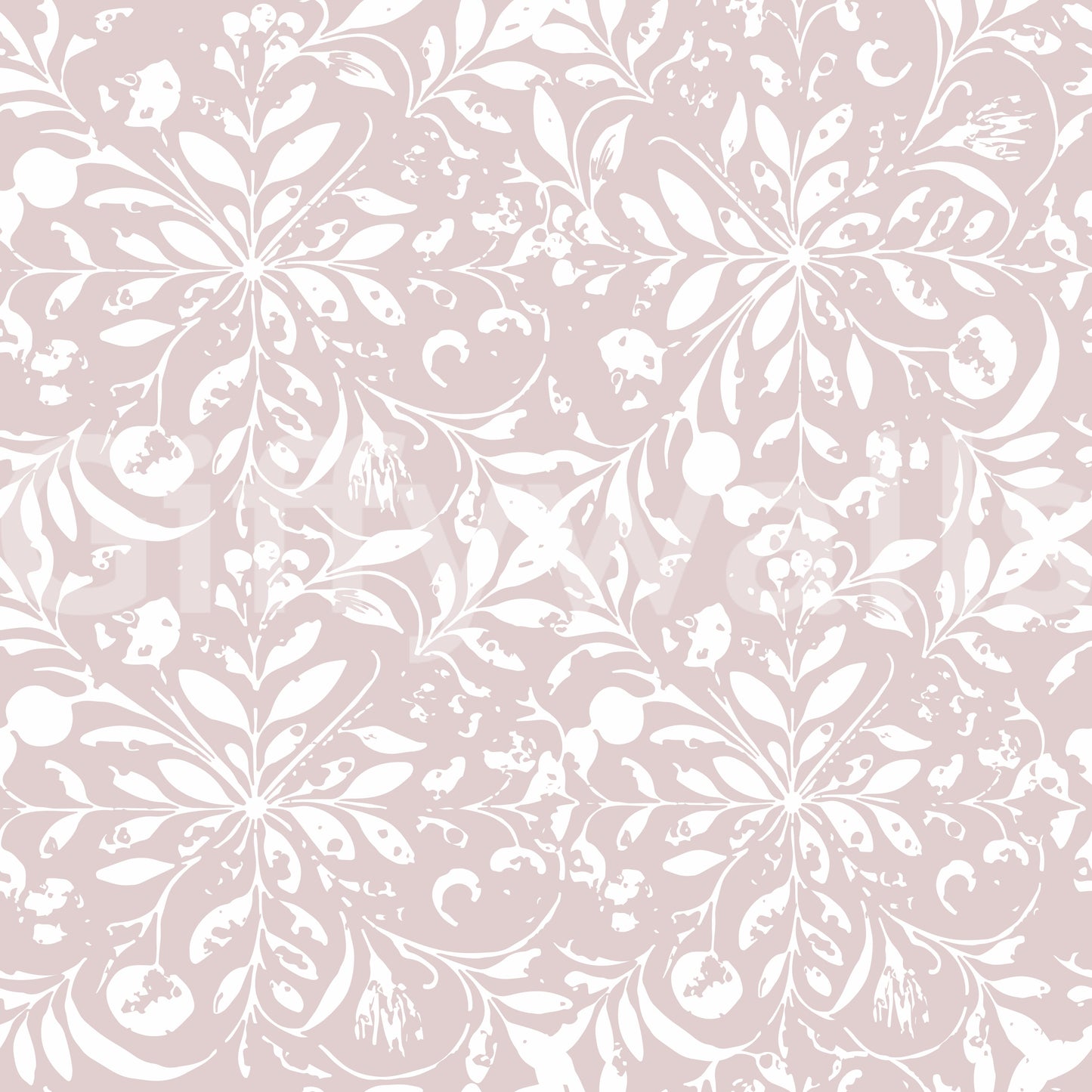 Minimalistisk tapet med blushfarvet blomstermotiv