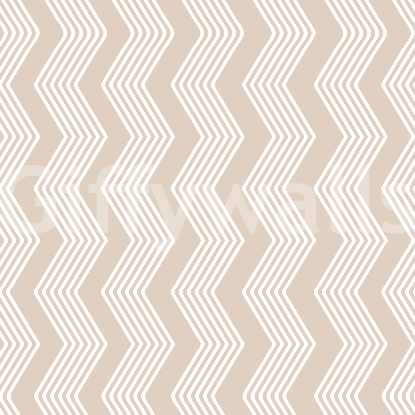Papier peint beige à motif de lignes en zigzag