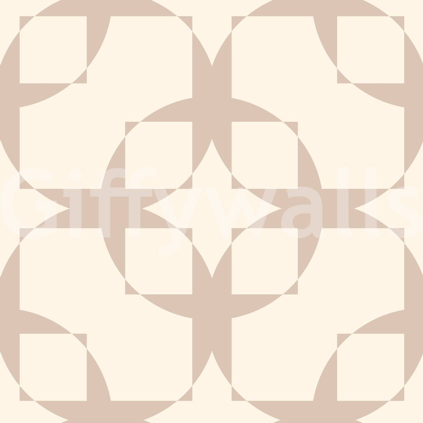 Geometric Intersection Cream Wallpaper⁠