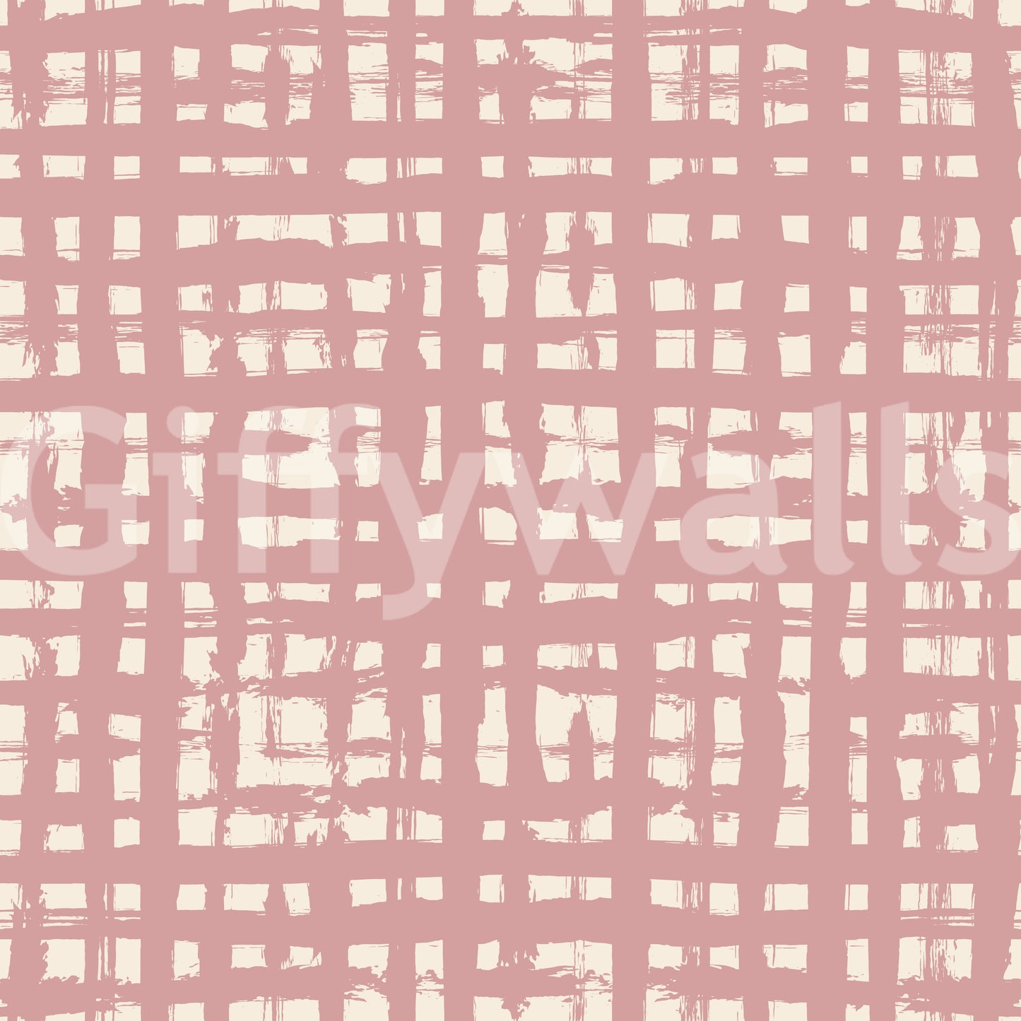 Papier peint texturé Blush Grid peint à la main