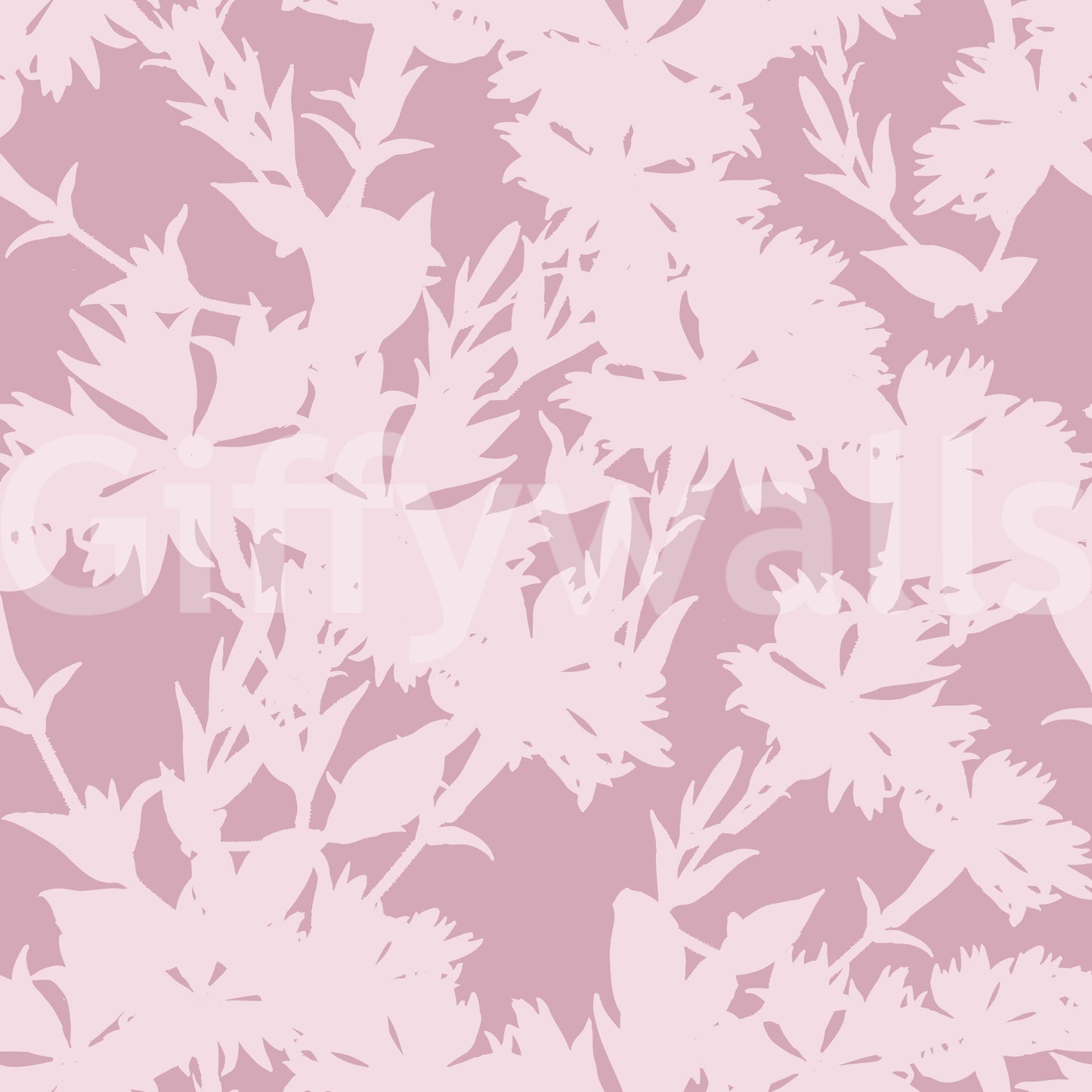 Tapetenmotiv „Botanische Silhouette in Blush“