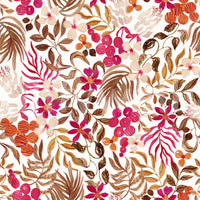 Bohemian botanisch flora-behang met schilderachtige motieven