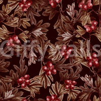 Illustrationstapete mit herbstlicher Beerenernte