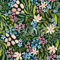 Tapet med blomster fra en fortryllet have