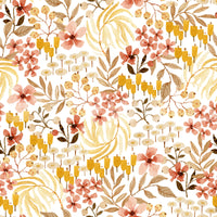 Papier peint à motif floral rustique et naturel