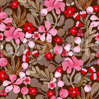 Rustic Crimson Petal Garden Wallpaper⁠
