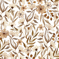 Neutrale Aquarell-Blumenskizzen-Tapete