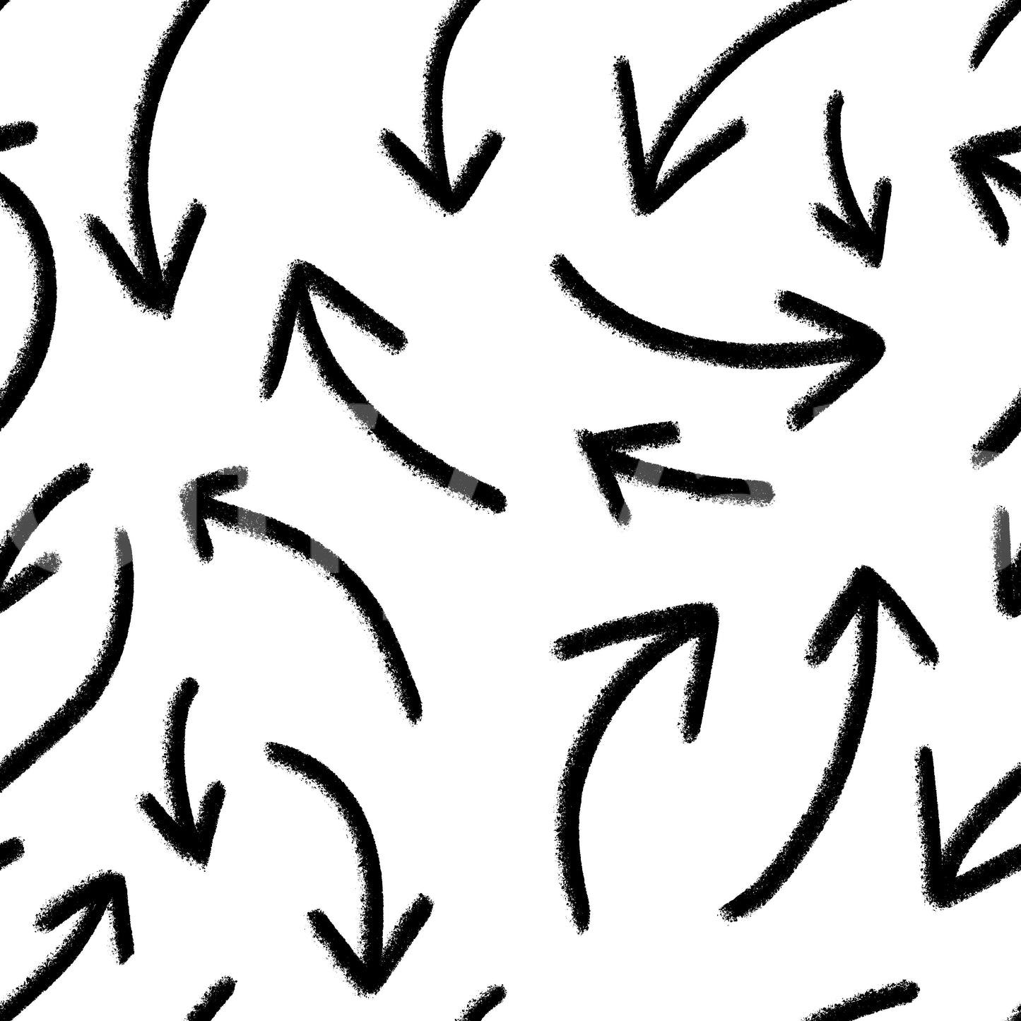 Carta da parati con frecce color antracite disegnate a mano