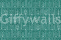 Mughal Garden Teal Archways Wall Mural