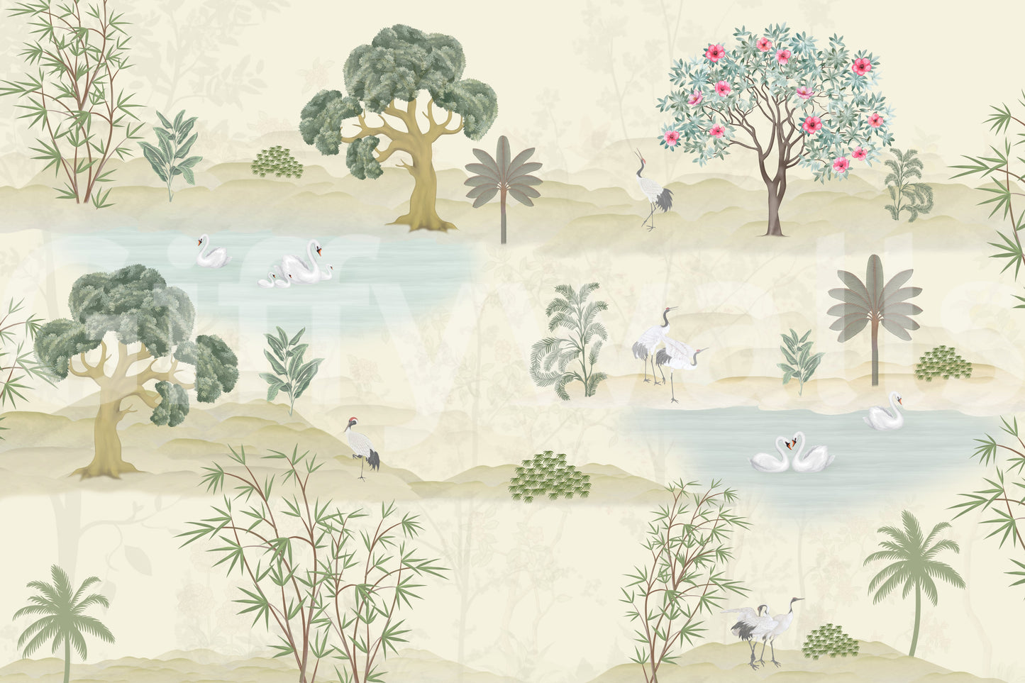 Ätherisches Gartenrefugium-Wandbild