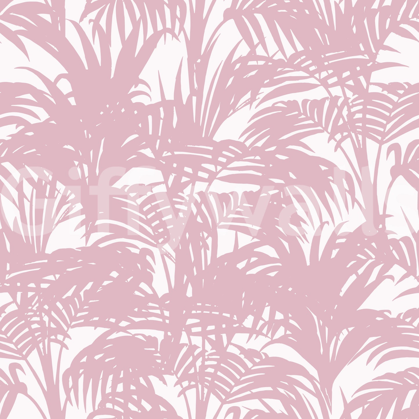 Blush-silhuettapet med palmeblader