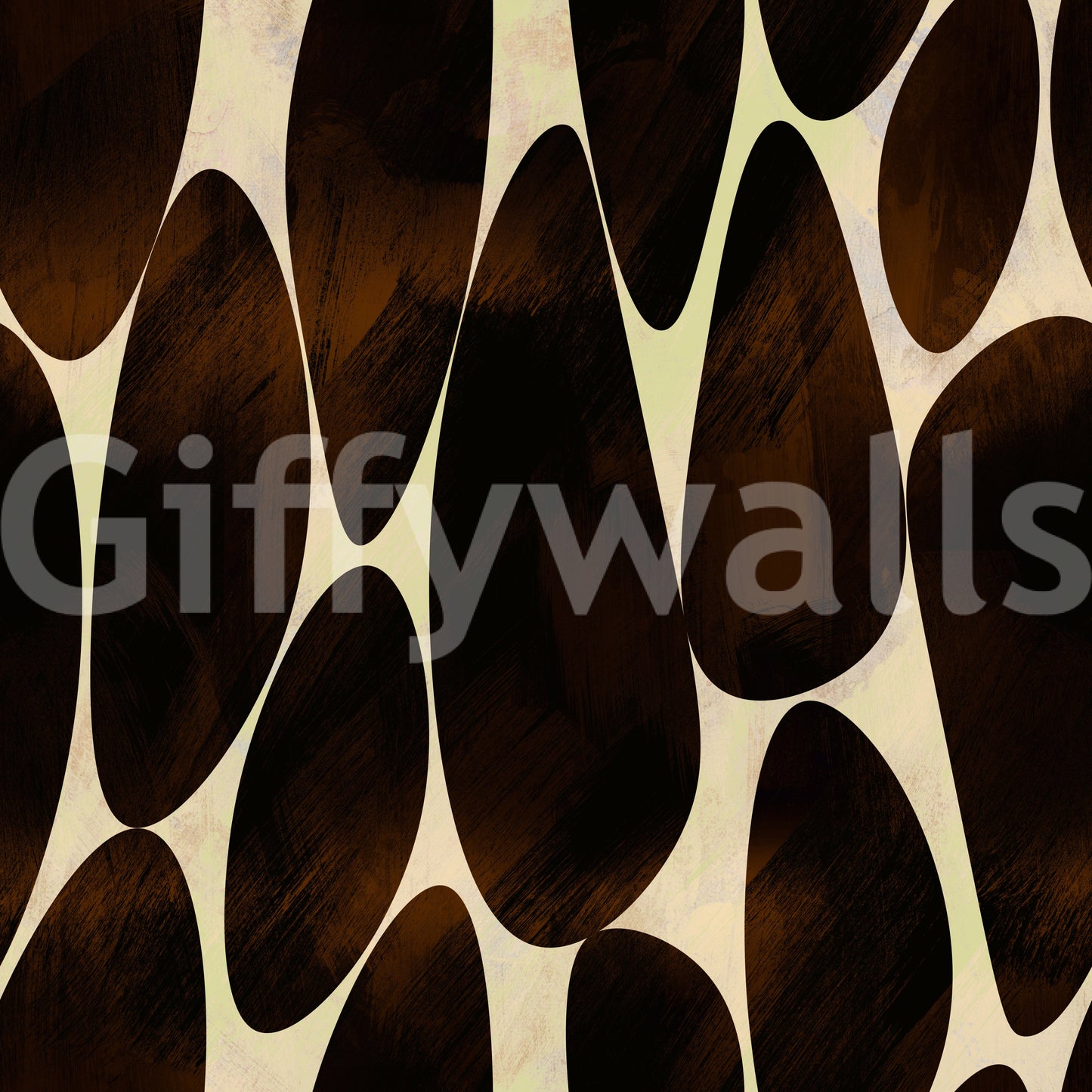 Interlocking Dark Brushstroke Motif Wallpaper⁠