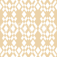 Carta da parati geometrica a reticolo color crema e bianco