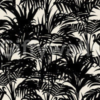 Carta da parati con silhouette monocromatica di palma tropicale