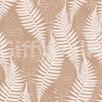 Rustieke botanische wandbekleding met silhouet van varens