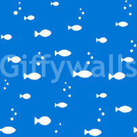 Minimalist Aquatic Blue Print Wallpaper⁠
