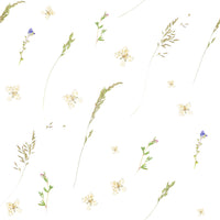 Tapete „Gepresste Wiesenblumen“