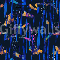 Papier peint Painted Harmony bleu nuit