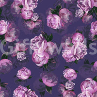 Velvet Peony Bloom Floral Art Wallpaper⁠