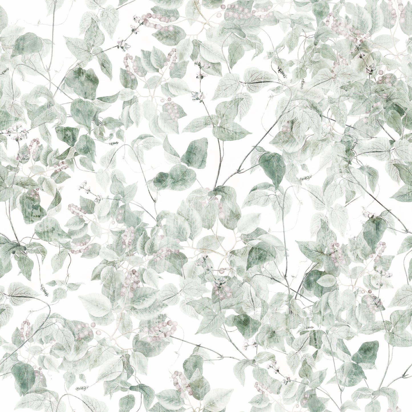 Verdant Foliage Botanical Sketch Wallpaper⁠
