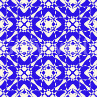 Papier peint abstrait moderne à motif quadrillé bleu et crème