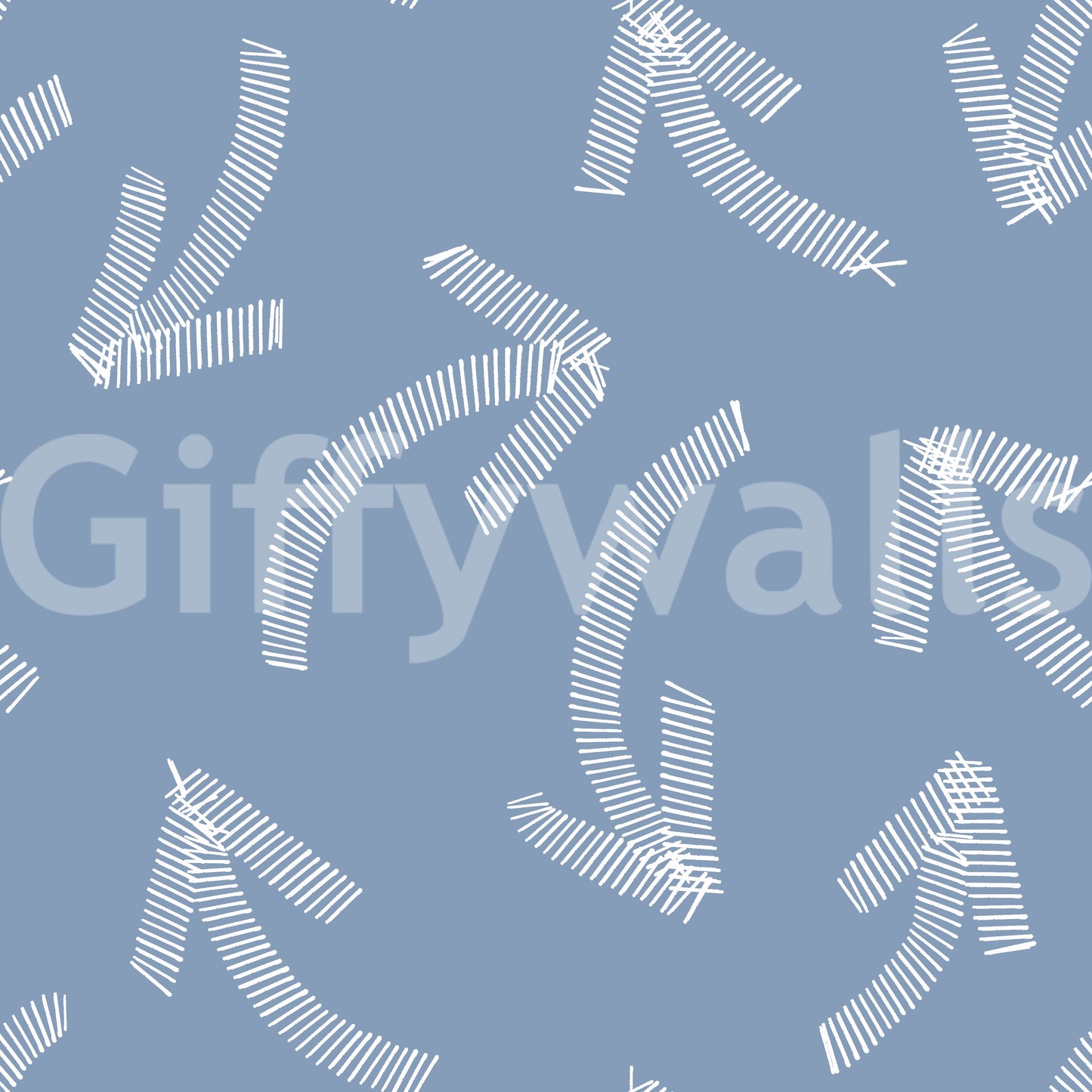 Minimalist Scribble Arrows on Muted Blue Wallpaper⁠