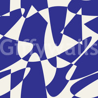 Abstract Cobalt Geometric Shapes Wallpaper⁠