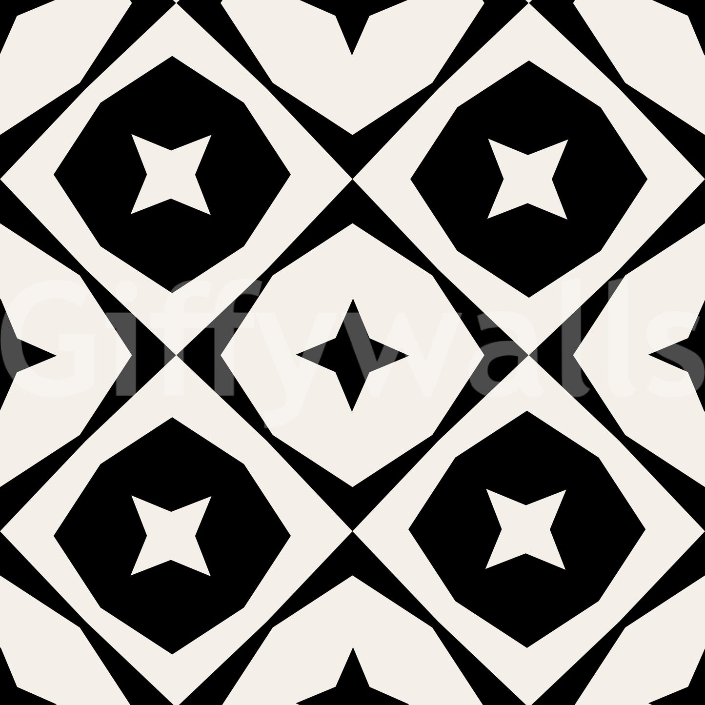 Monochromes Sternengitter-Tapetenmuster