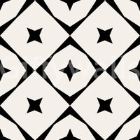 Monochrome geometrisches Sternengitter-Tapetenmuster