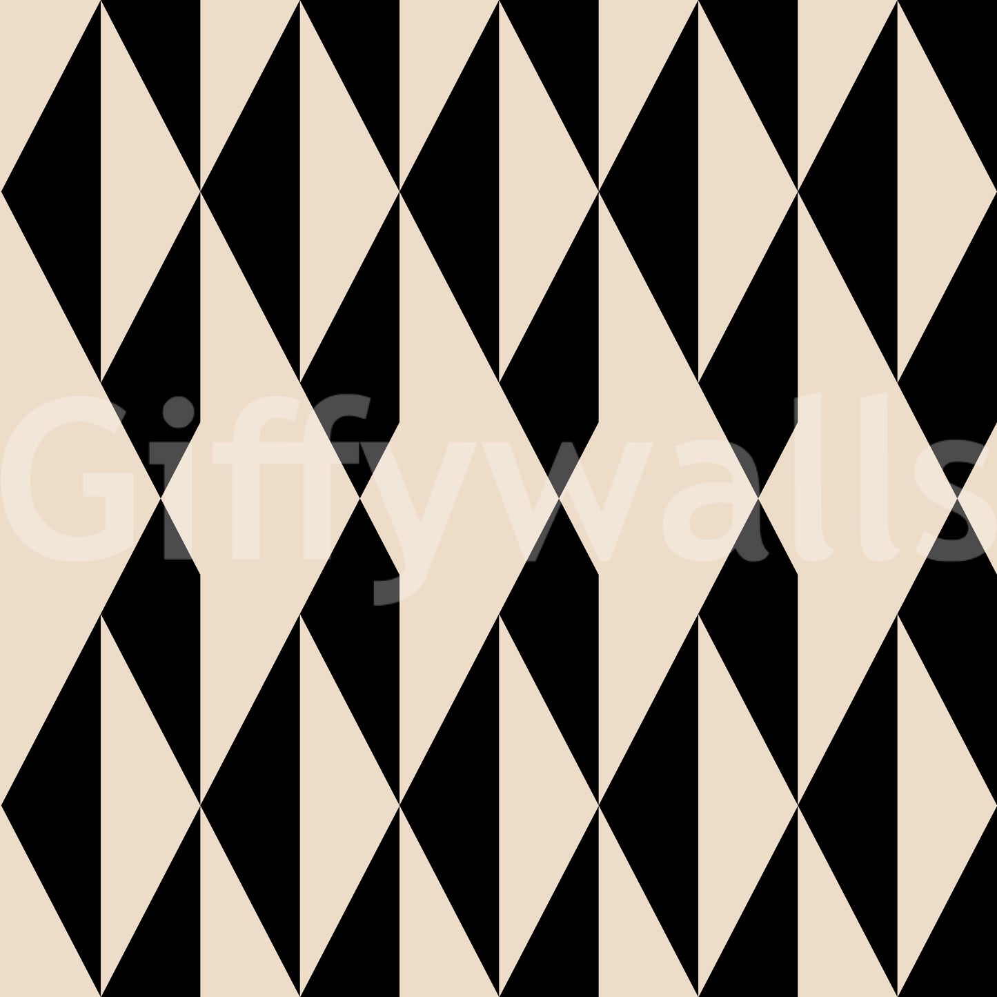 Monochrome geometrische Rauten-Tapete