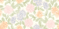 Whimsical Botanical Sketch Pattern Wallpaper⁠