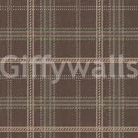 Winter Heritage – Karierter Tartan im Fensterscheibenmuster – Tapete in sanftem Taupe-Mix