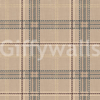 Héritage hivernal – Tartan à carreaux fenêtre – Papier peint bleu indigo vif