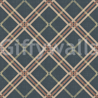 Héritage hivernal – Treillis tartan à carreaux en grille – Papier peint aux tons froids et lumineux