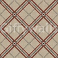 Héritage hivernal – Treillis tartan à carreaux en grille – Papier peint aux teintes profondes et intenses