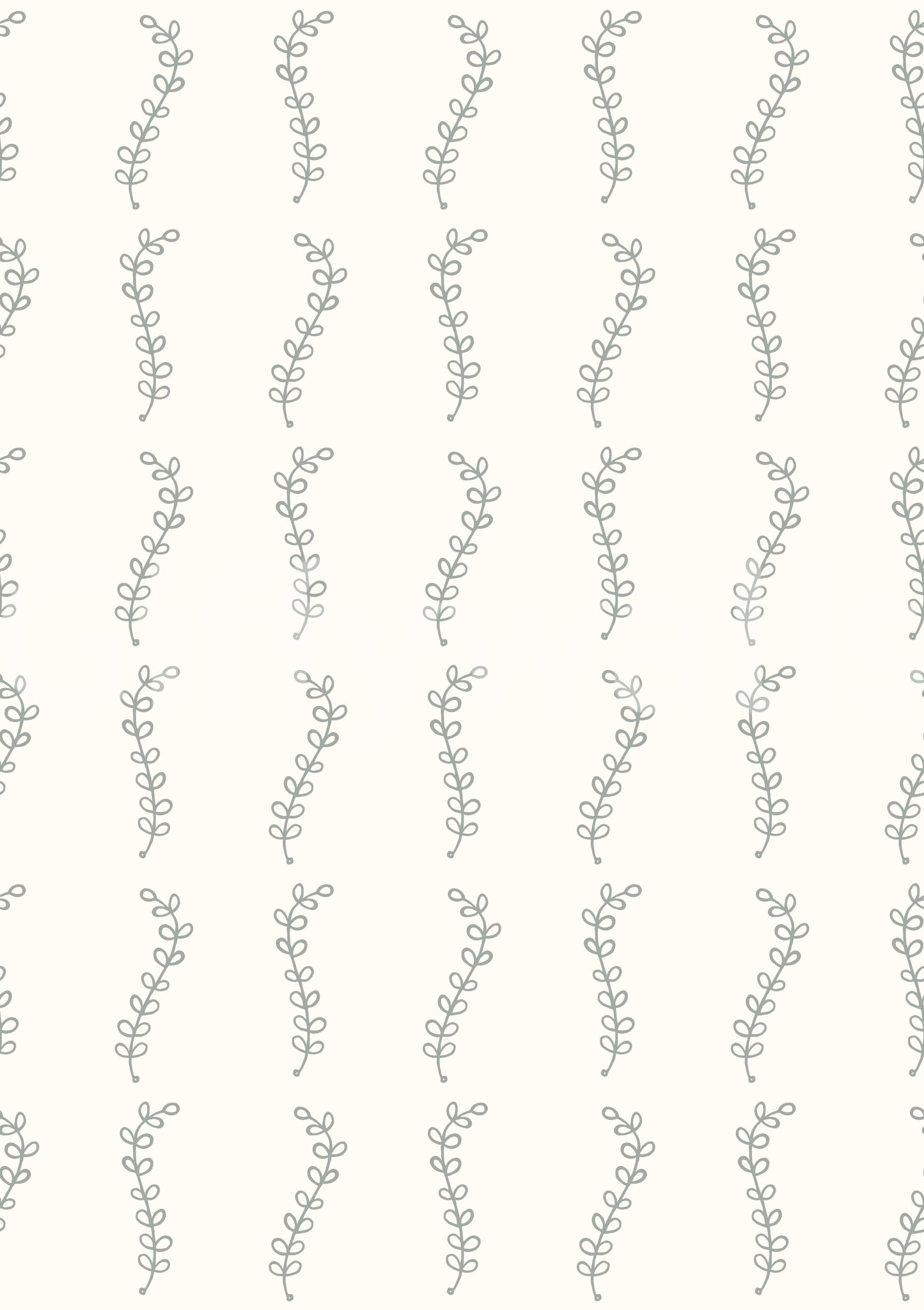 Minimalist Sage Leaf Sprigs Wallpaper⁠