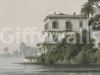Vintage-Villa am Wasser – Wandbild