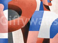 Fresque murale abstraite géométrique moderne